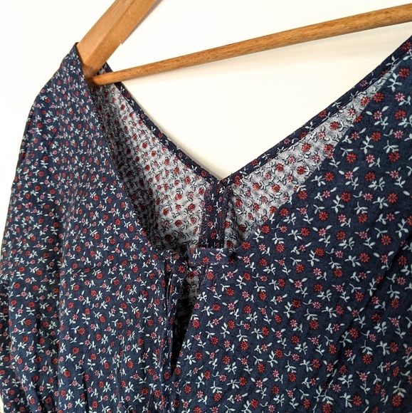 Sold! NWT Madewell Tie-Back Peplum Puff Sleeve Top - Picture 12 of 15